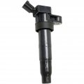 Ignition Coil For Hyundai Santa Fe 2010 2011 2012 12v On Plug Design Blade Type With 2 Male Terminals Black Standard Style 