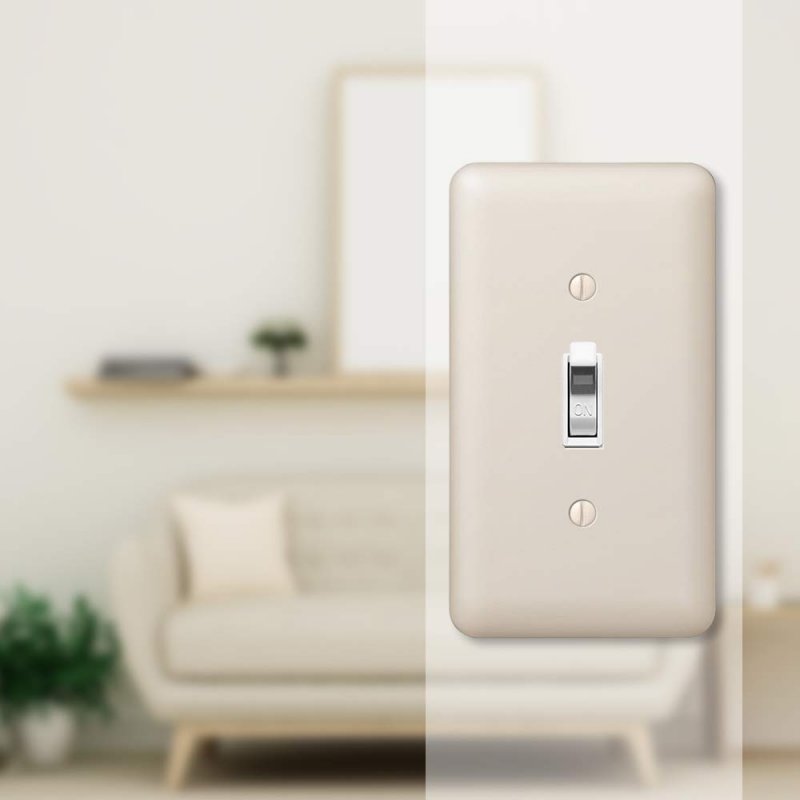 Amertac 935tal 1 Toggle Colours Almond Steel Wallplate