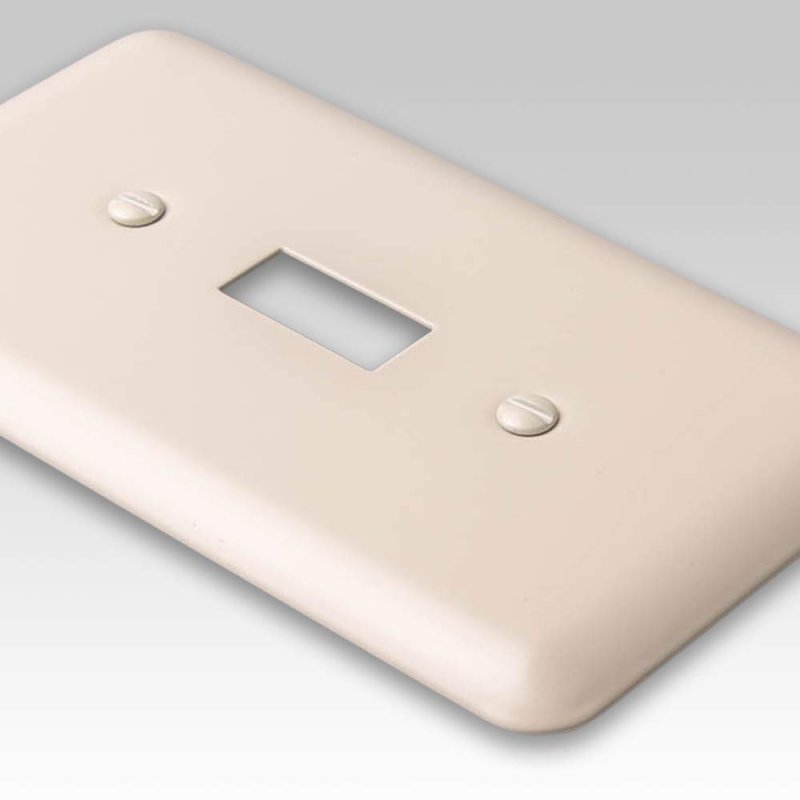Amertac 935tal 1 Toggle Colours Almond Steel Wallplate