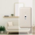 Amertac 935tal 1 Toggle Colours Almond Steel Wallplate