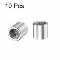 Uxcell Round Weld Nuts M8 X 12mm On Bung Female Nut Threaded 201 Stainless Steel Insert Weldable 10pcs