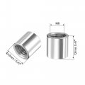 Uxcell Round Weld Nuts M8 X 12mm On Bung Female Nut Threaded 201 Stainless Steel Insert Weldable 10pcs