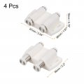 Uxcell Double Magnetic Touch Catch Latch Plastic Pe Black For Cabinet Door Shutter 4pcs White