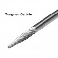 Uxcell Tungsten Carbide Rotary Files 1 8 Shank Single Cut Taper Shape Tool 3mm Dia For Die Grinder Drill Bit Alloy Steel Hard