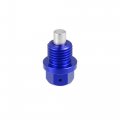 X Autohaux 1 Set M14x1 5 Aluminum Oil Drain Plug With Washer Engine Magnetic Sump Nut Bolt For Car Motorcycle Blue