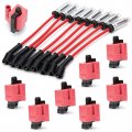 Fomiuzy Ignition Coil Pack Uf271 D581 And Plug Wire It Fit Chevy Silverado 1500 2500 3500 Gmc Sierra Hummer H2 Avalanche 