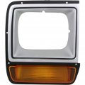 Dodge Ramcharger D150 Headlight Door 1986 87 88 89 1990 Passenger Side W Single Head Lamp Silver Ch2513122  