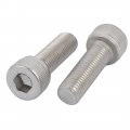 Uxcell M8x25mm 1mm Pitch 304 Stainless Steel Hex Socket Head Cap Screws Bolts 5pcs