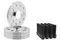 4 Pc Billet Aluminum 5x130 Mm Hub Centric Wheel Spacers 12 15 Thick  Black 14x1 5 Conical Lug Bolts For Porsche Vehicles 