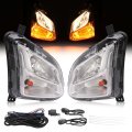 Hecasa Pair Turn Signal Lights For 2018-2021 Chevrolet Equinox Replacement Gm2592323 Gm2593323 Bumper Lamps W Fog Light Clear 