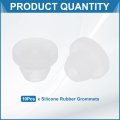 10pcs Rubber Grommets 4 5mm Drill Hole 2mm Id Top Hat Grommet Silicone Plug Gasket Wires Protection For Wiring Automotive Clear