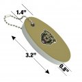 Graphics More Kutztown Secondary Logo Floating Keychain Oval Foam Fishing Boat Buoy Key Float