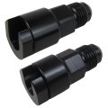 2pcs 6an Fuel Rail Fitting 9 16-18unf Thread 3 8 Id 37a Flare Seal 6061-t6 Aluminum For Ls Swap Return Line Sensor Black 
