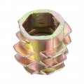 Uxcell Furniture Threaded Insert Nuts Zinc Alloy Hex-flush M6 Internal Threads 10mm Length 50pcs