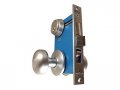 Maxtech Heavy Duty Ornamental Iron Gate Double Cylinder Mortise Lockset 2-1 2 Backset 1 X 7-1 8 Faceplate Satin Crome Left Hand 