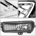 Auto Dynasty Pair Clear Lens Led Drl Fog Lights Build-in Turn Signal Wiring Chrome Bezel Compatible With Ford Focus 15-17