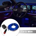 10 Meter 33ft Neon El Wire String Strip Blue Cold Light Glow With Cigarette Lighter For Car Interior Decoration