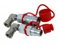 90 Deg Elbow 1 2 Npt Flat Face Quick Connect Coupler Body Bobcat Skid Steer Coupling With Dust Caps Tl23-e 