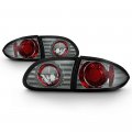 1995-2002 Chevy Cavalier Chrome Smoke Euro Style Altezza Tail Light Housing Lamp Assembly Replacement Driver And Passenger Side 