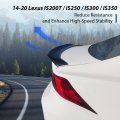 Ecotric Rear Trunk Spoiler Wing Lid Compatible With 14-20 Lexus Is200t Is250 Is300 Is350 Carbon Fiber Style Durable Plastic