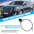Uxcell Hood Latch Release Cable For Cadillac Escalade Chevrolet Silverado Suburban Tahoe Gmc Sierra Yukon Replace No 20968782