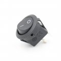 Baomain Spst Black Button On Off Round Rocker Switch Ac 6a 250v 10a 125v 10 Pack