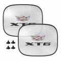 Ipick Image For Cadillac Xt6 Logo Car Side Window Mesh Sun Shades Baby Children Uv Protection 2 Pack