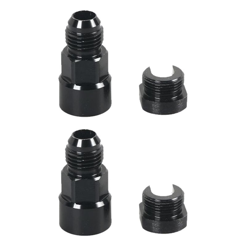 2pack Fuel Line Efi Adapter Fitting W Thread For Gm Quick Connect -6an To 5 16 Stock Hardline For 3 8