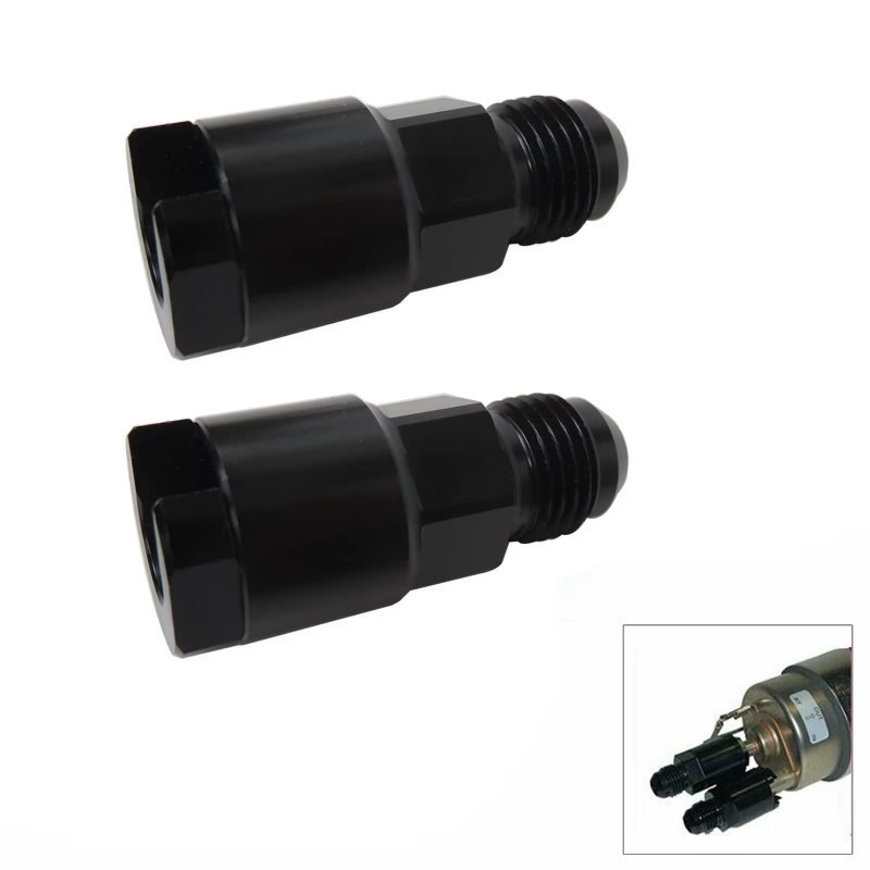 2pack Fuel Line Efi Adapter Fitting W Thread For Gm Quick Connect -6an To 5 16 Stock Hardline For 3 8