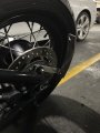 Curved Motorcycle License Plate Relocation Holder Bracket For Cafe Racer Bobber And Chopper Chrome Aluminum Shock Bolt Spool