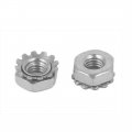 Uxcell 10 -32 External Tooth 304 Stainless Steel Kep Nuts Locknuts Silver Tone 100 Pcs