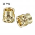 Uxcell Knurled Insert Nuts 25pcs M8 X 10mm L Od 3d Printing Brass Female Threadeds Heat Set Insert Embedment
