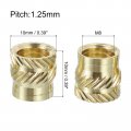 Uxcell Knurled Insert Nuts 25pcs M8 X 10mm L Od 3d Printing Brass Female Threadeds Heat Set Insert Embedment