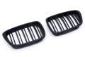 Matte Black Kidney Dual Slat Euro Sport Front Grill Compatible For Bmw 5 Series E39 96-03 