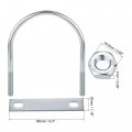 Uxcell Round U-bolt 1 Set 4 72 120mm Inner Width 160mm Length Steel M10 With Nut Plate