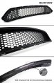 Bullitt Style High Flow Textured Black Honeycomb Front Bumper Upper Lower Grille Set Compatible With For 2018-2021 Ford Mustang