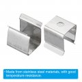 Patikil Led Strip Light Clips 100 Pack Mounting Bracket Fixing Stainless Steel Clamp Holders With Screws For 8mm-11mm Neon Rgb