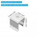 Patikil Led Strip Light Clips 100 Pack Mounting Bracket Fixing Stainless Steel Clamp Holders With Screws For 8mm-11mm Neon Rgb
