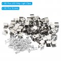 Patikil Led Strip Light Clips 100 Pack Mounting Bracket Fixing Stainless Steel Clamp Holders With Screws For 8mm-11mm Neon Rgb