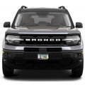 Ipick Image Compatible With Ford Bronco Black Real Carbon Fiber License Plate Frame