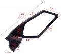 Utv Racing Side Led Turn Signal Mirrors Set For Can Am Maverick X3 Max And R 2017 2018 2019 Models Black Glass Lens