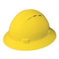 Erb Safety Products 19332 Americana Full Brim Vent Standard Hard Hat Size 6 1 2 8 Yellow 