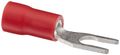 Vinyl Insulated Spade Terminal With Locking 22-18 Wire Size 6 Stud 0 252 Width 768 Length 