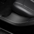 Beler 1pair Carbon Fiber Style Rear Door Inner Sill Protection Protector Plate Cover Fit For Tesla Model Y 2020-2022
