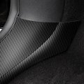 Beler 1pair Carbon Fiber Style Rear Door Inner Sill Protection Protector Plate Cover Fit For Tesla Model Y 2020-2022