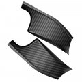Beler 1pair Carbon Fiber Style Rear Door Inner Sill Protection Protector Plate Cover Fit For Tesla Model Y 2020-2022