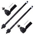 Front Suspension Set Of 4 Inner And Outer Tie Rod Ends For 1990-1991 Lexus Es250 1987-1991 Toyota Camry 1986-1989 Celica 