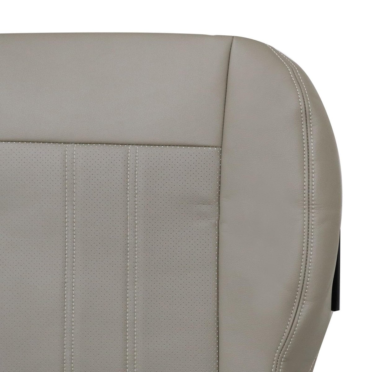 Front Driver Or Passenger Side Bottom Replacement Perforated Seat Cover Microfiber Leather Tan For Chrysler Town And Country