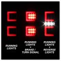 Acanii For 2016-2023 Toyota Tacoma Full Led Dual Tube Tail Lights Brake Lamps Black Smoked Driver Passenger Side