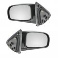 Black Textured Power Side View Mirrors Left Right Pair Set For 07-09 Santa Fe 